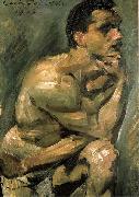 Lovis Corinth Mannlicher Halbakt oil